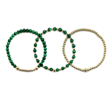 MALACHITE BRACELET STACK