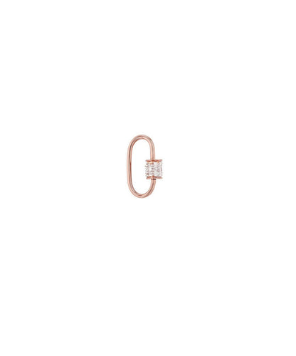 14K DIAMOND CARABINER CLASP