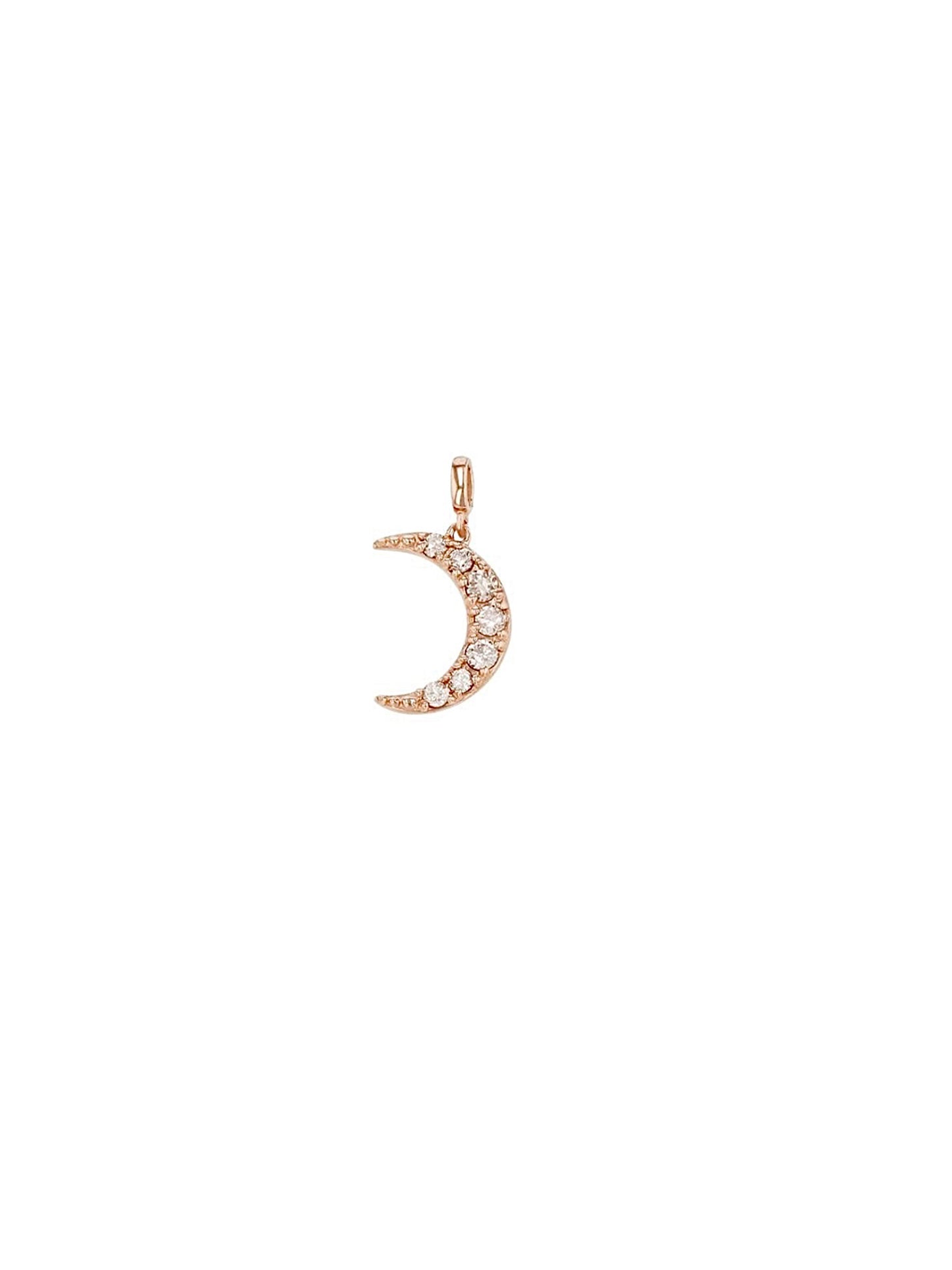 14K DIAMOND CRESCENT MOON CHARM