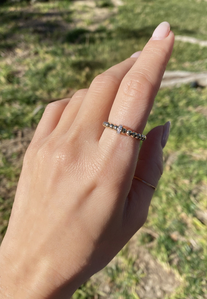 3MM DIAMOND RONDELLE RING