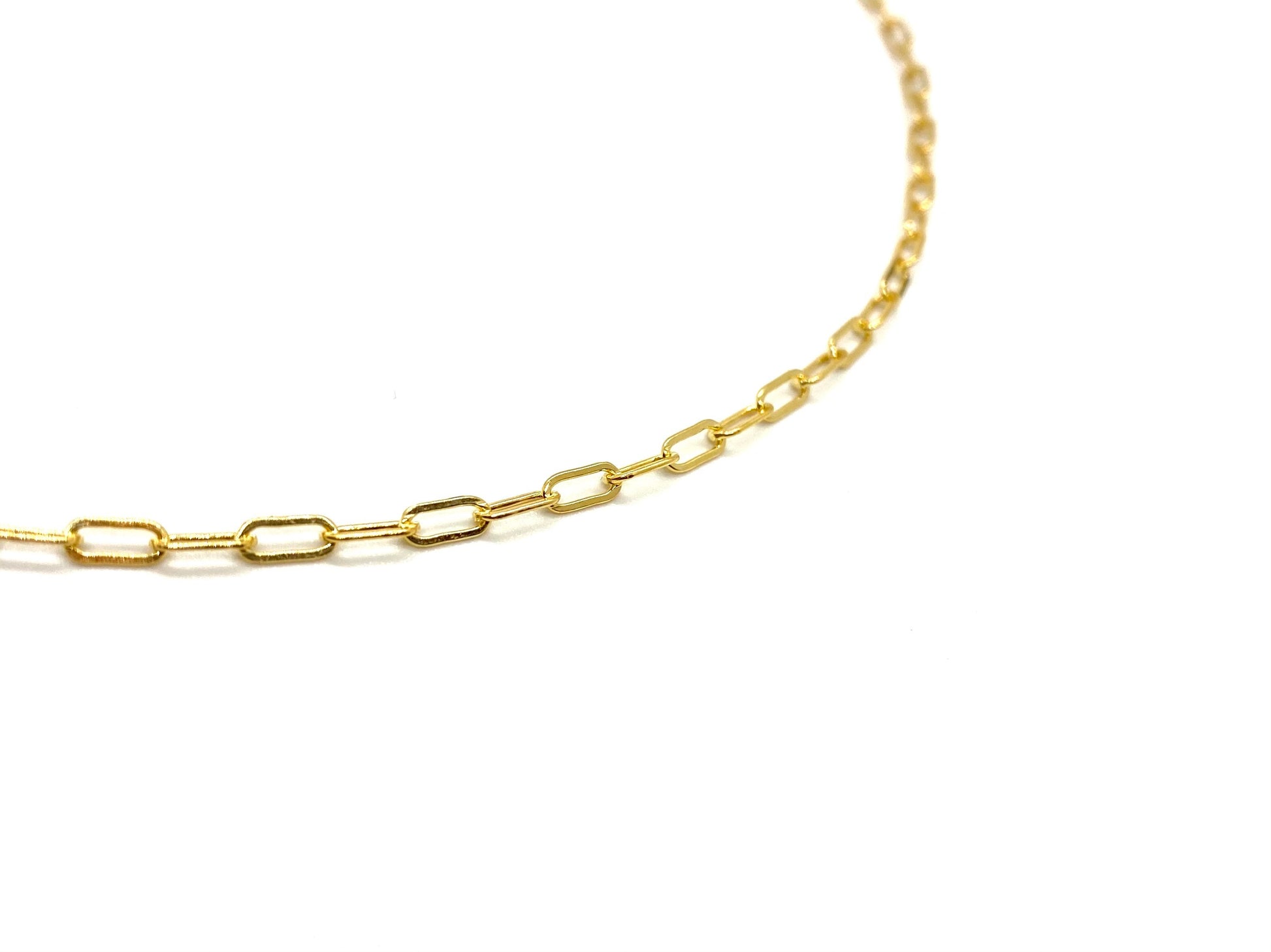 14K GOLD FILLED PAPERCLIP BRACELET