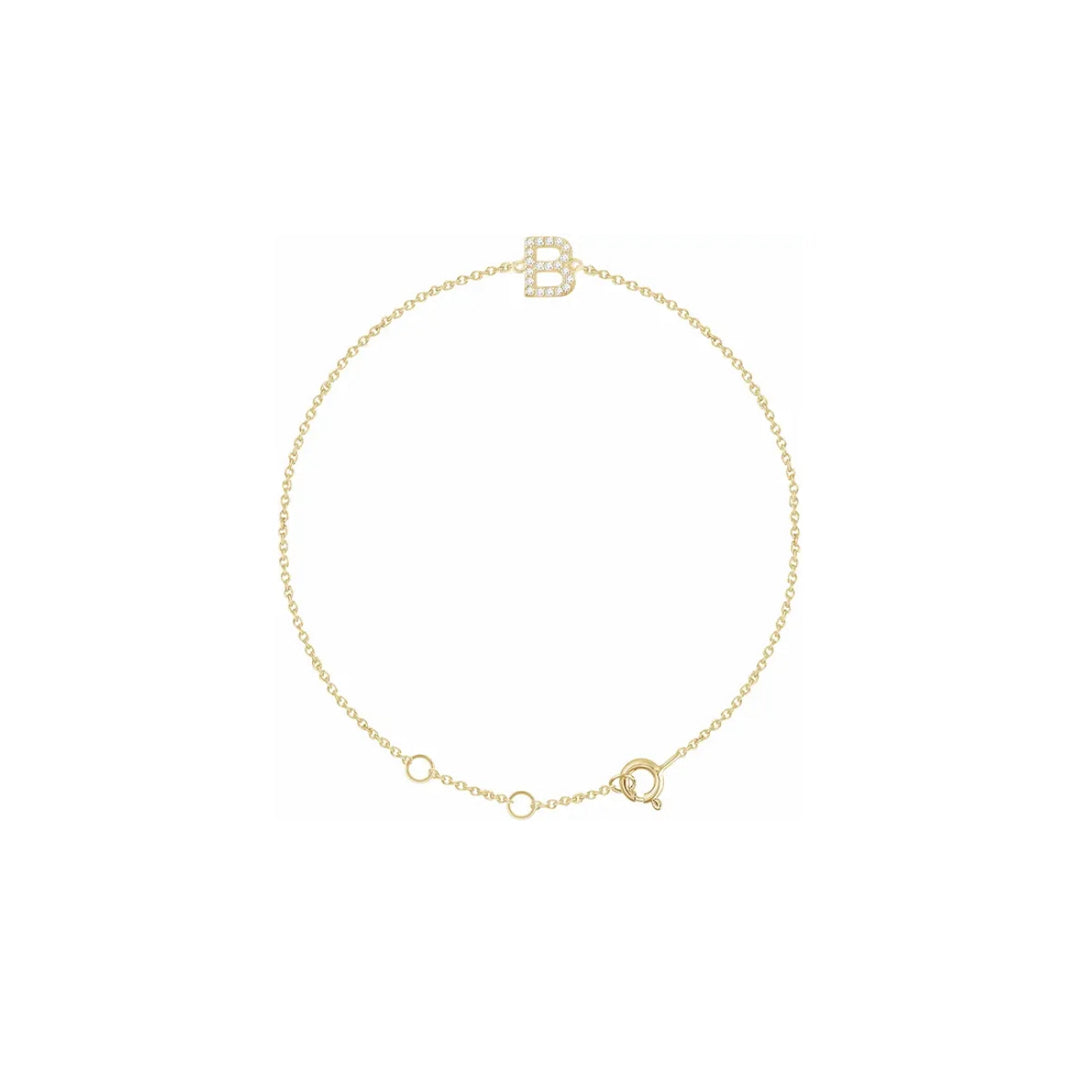 DIAMOND INITIAL BRACELET