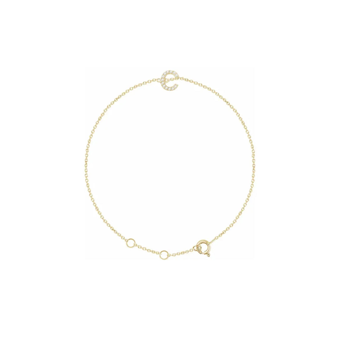 DIAMOND INITIAL BRACELET