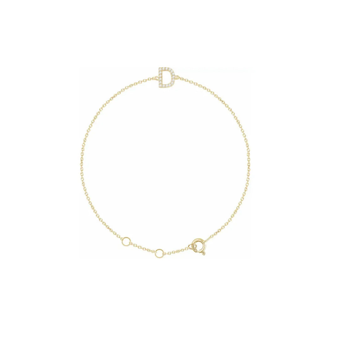 DIAMOND INITIAL BRACELET