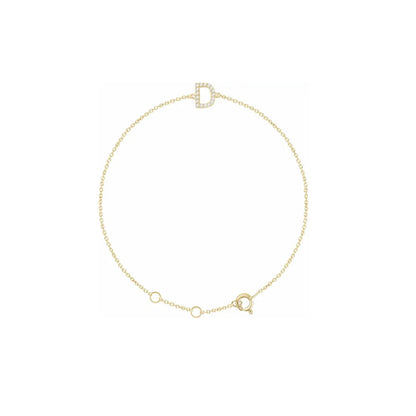 DIAMOND INITIAL BRACELET