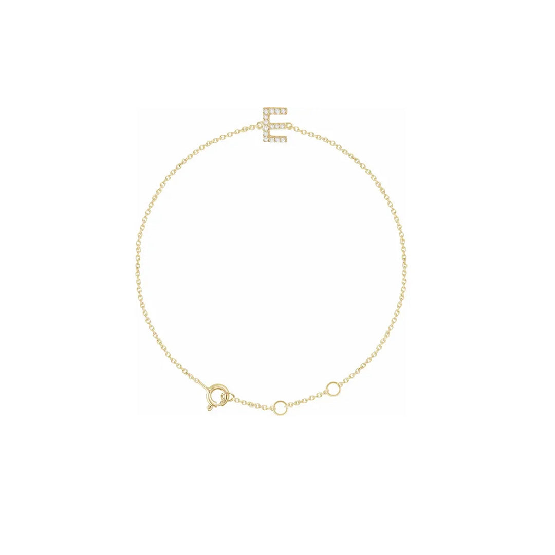 DIAMOND INITIAL BRACELET