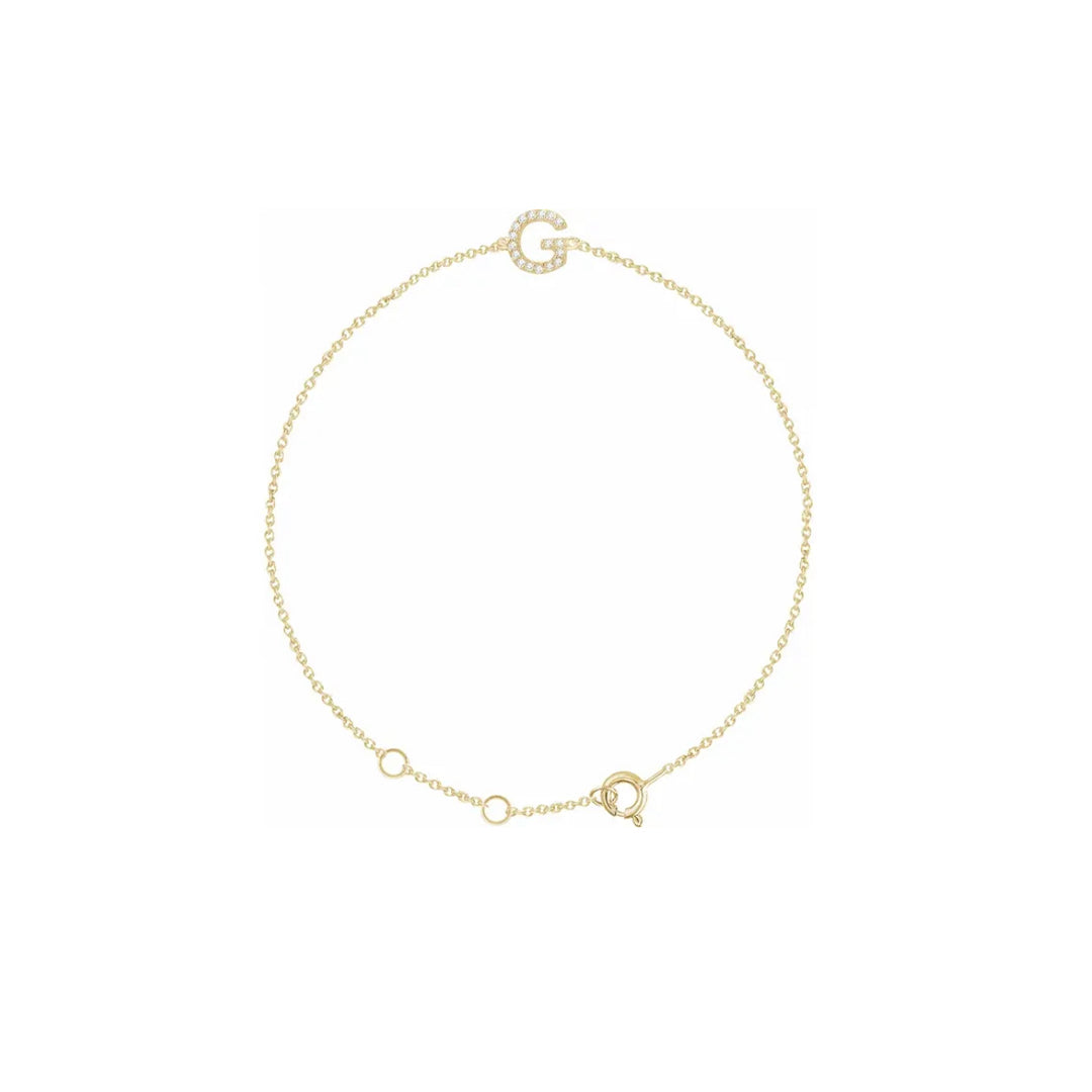 DIAMOND INITIAL BRACELET
