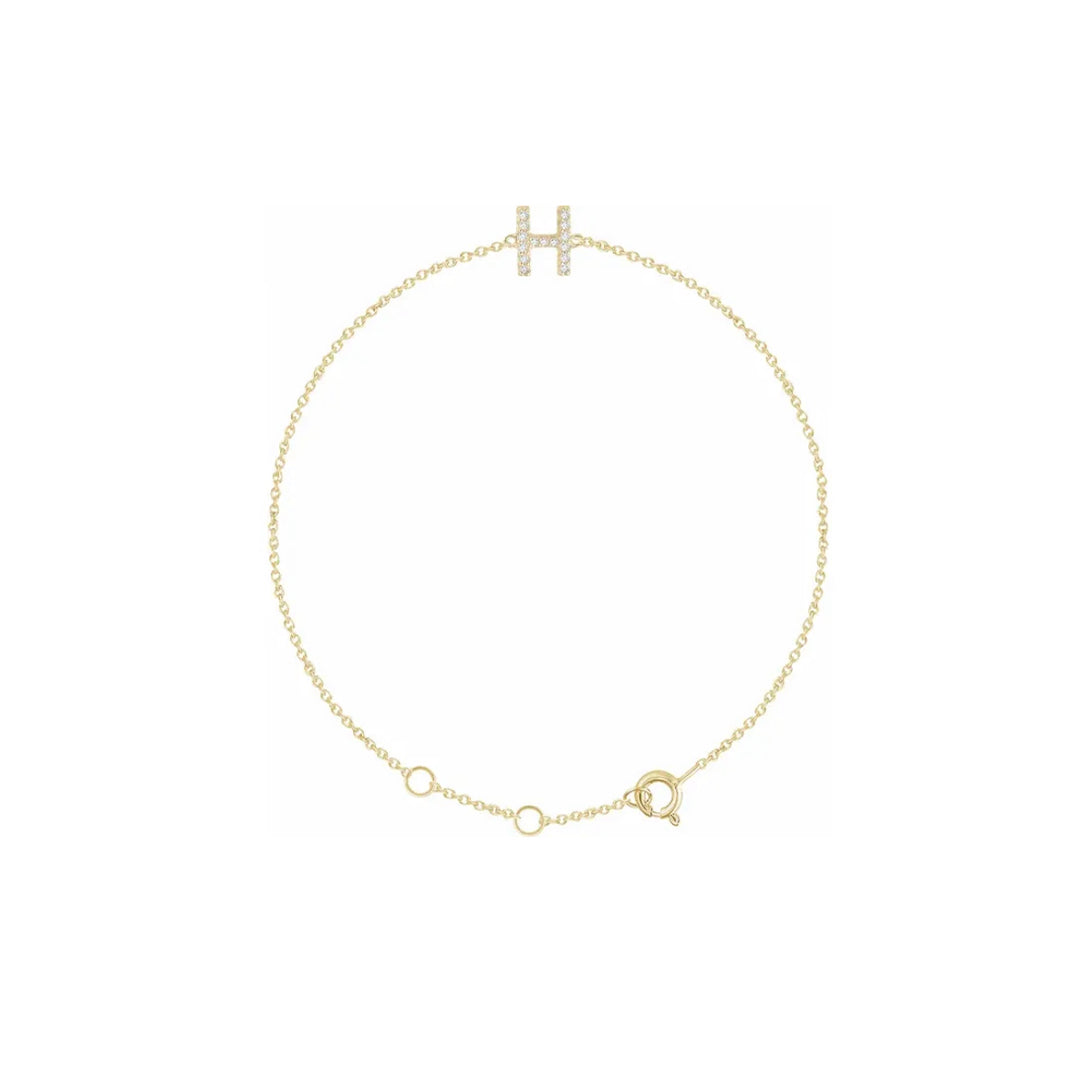 DIAMOND INITIAL BRACELET