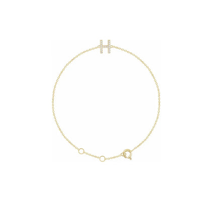 DIAMOND INITIAL BRACELET