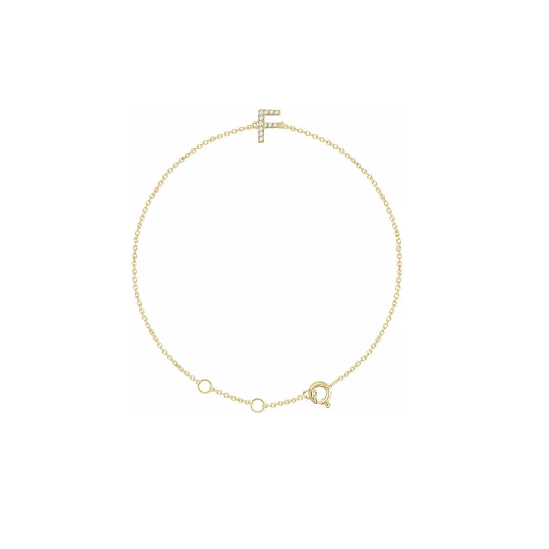 DIAMOND INITIAL BRACELET