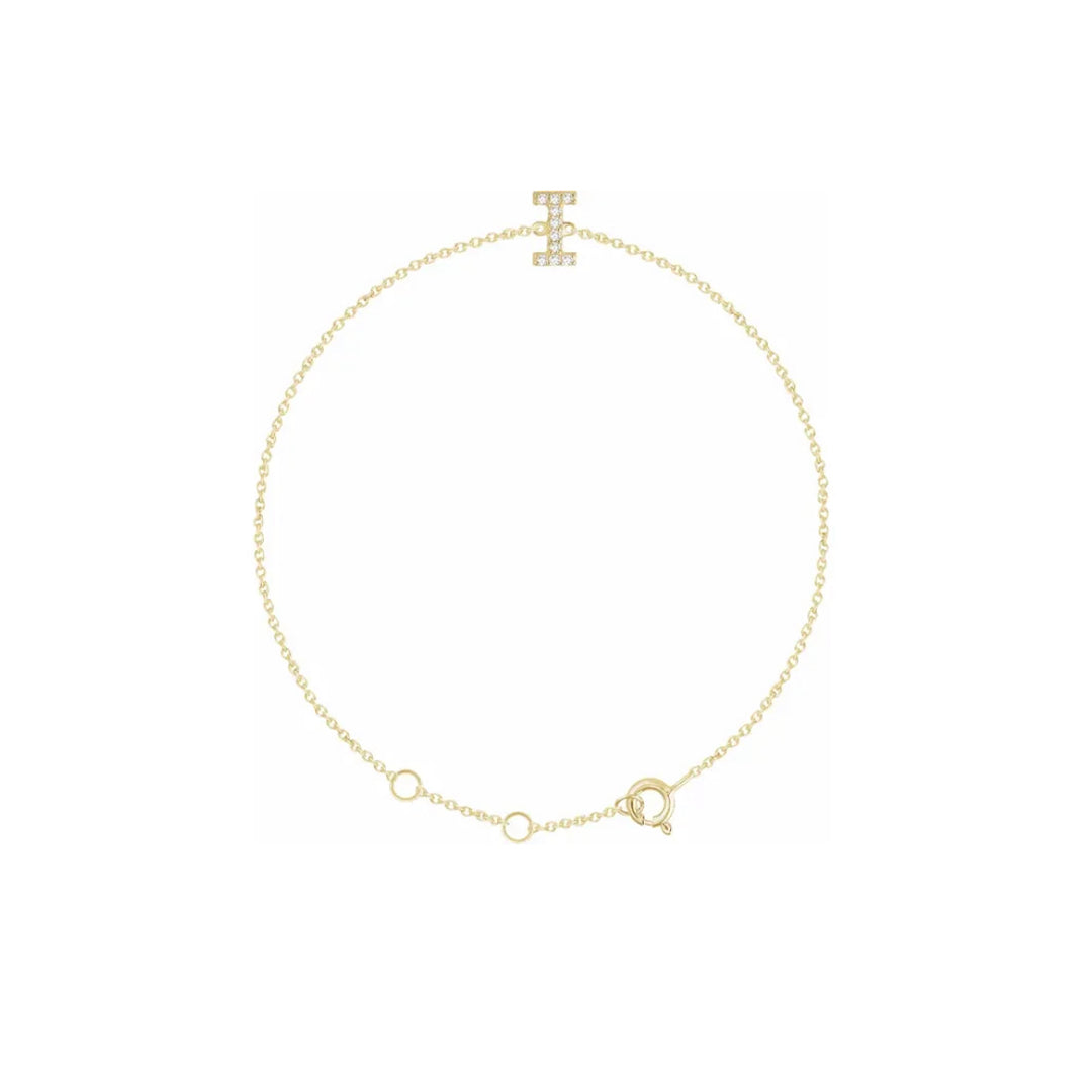 DIAMOND INITIAL BRACELET