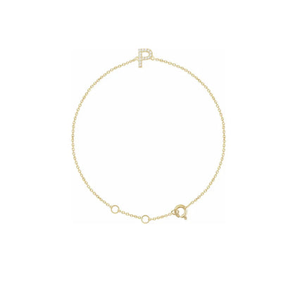 DIAMOND INITIAL BRACELET