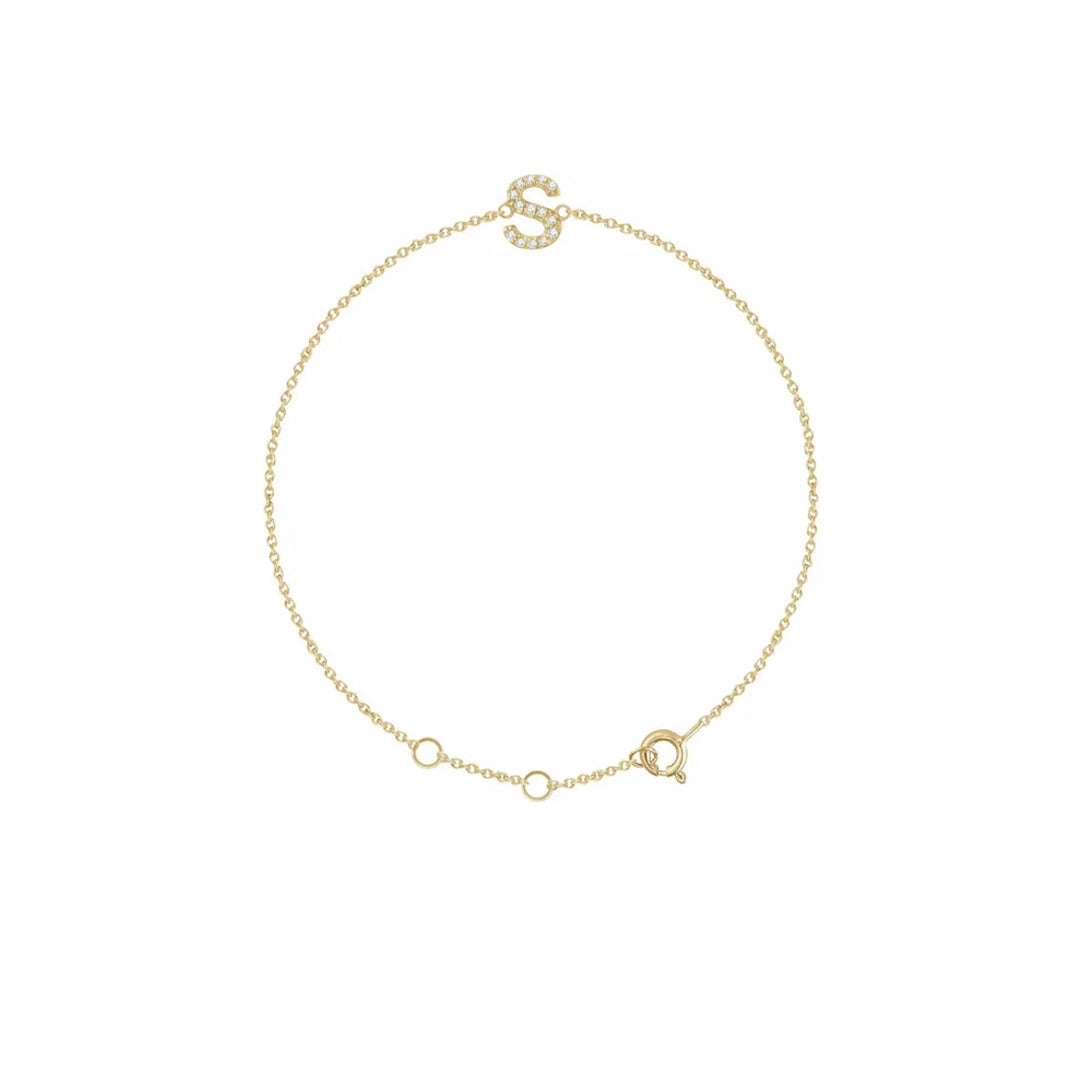 DIAMOND INITIAL BRACELET