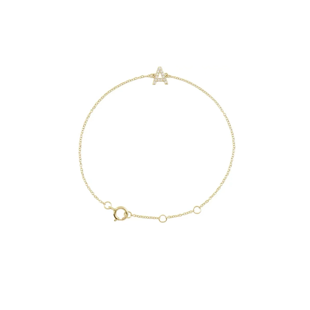 DIAMOND INITIAL BRACELET