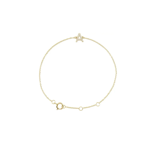 DIAMOND INITIAL BRACELET