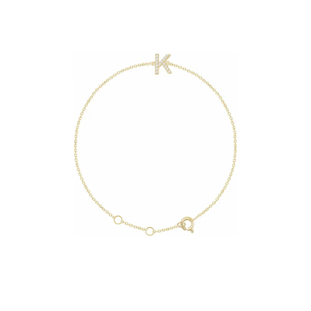 DIAMOND INITIAL BRACELET