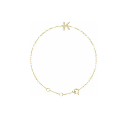 DIAMOND INITIAL BRACELET