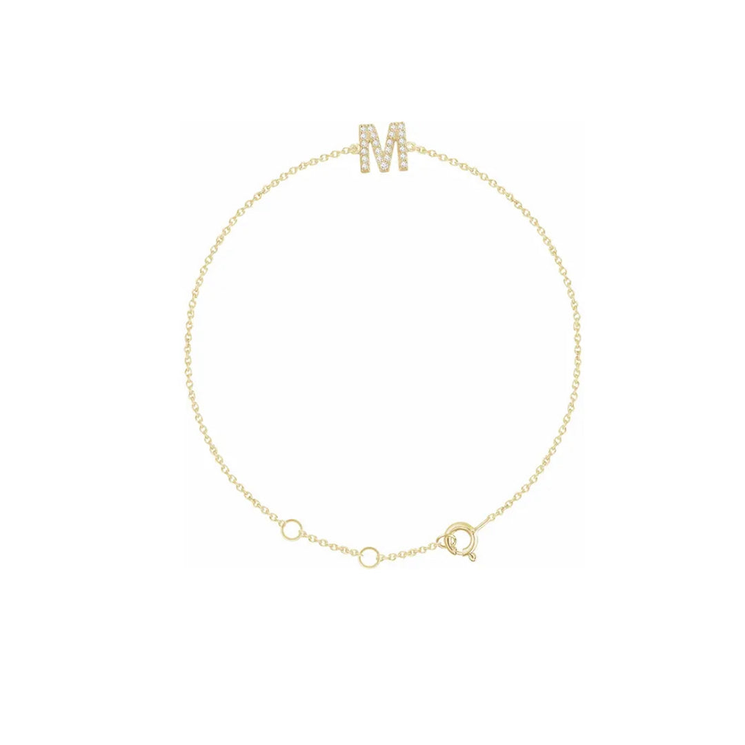 DIAMOND INITIAL BRACELET