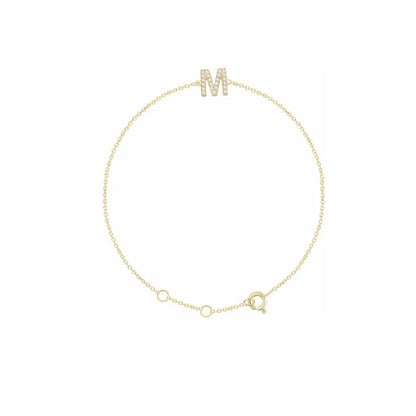 DIAMOND INITIAL BRACELET
