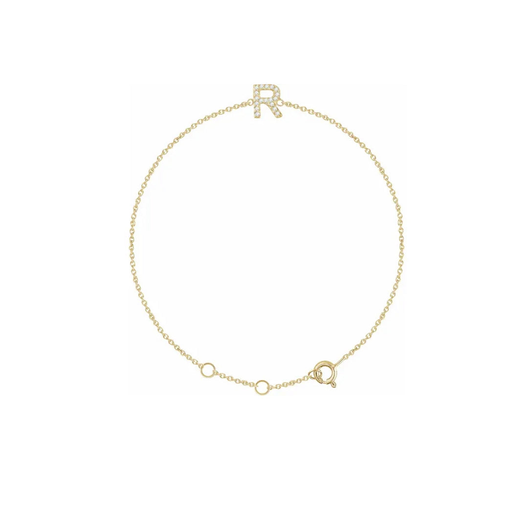DIAMOND INITIAL BRACELET