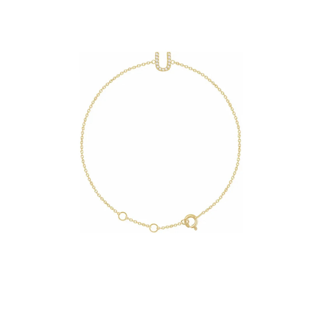 DIAMOND INITIAL BRACELET