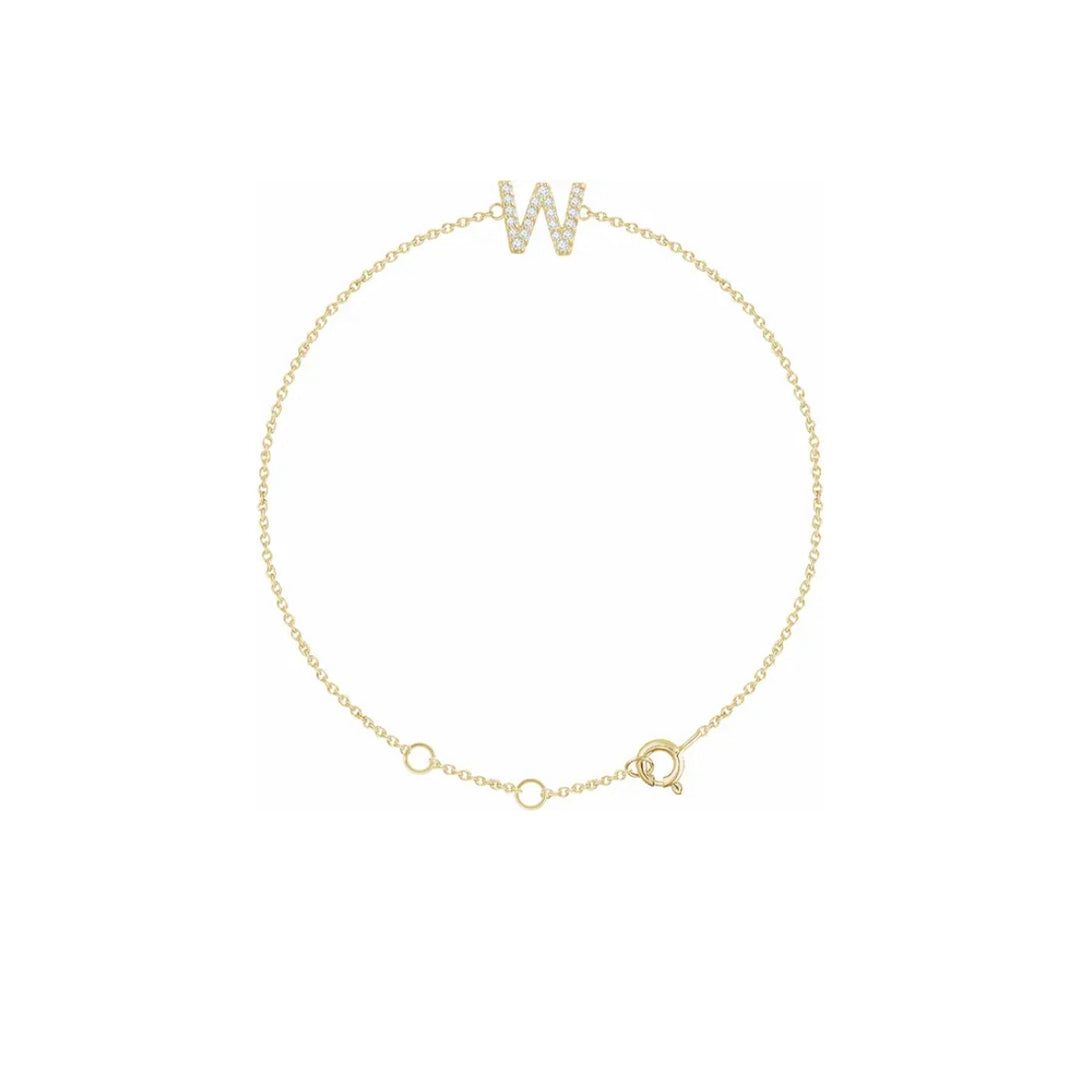 DIAMOND INITIAL BRACELET