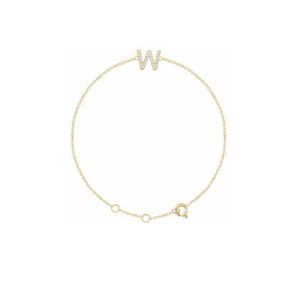 DIAMOND INITIAL BRACELET