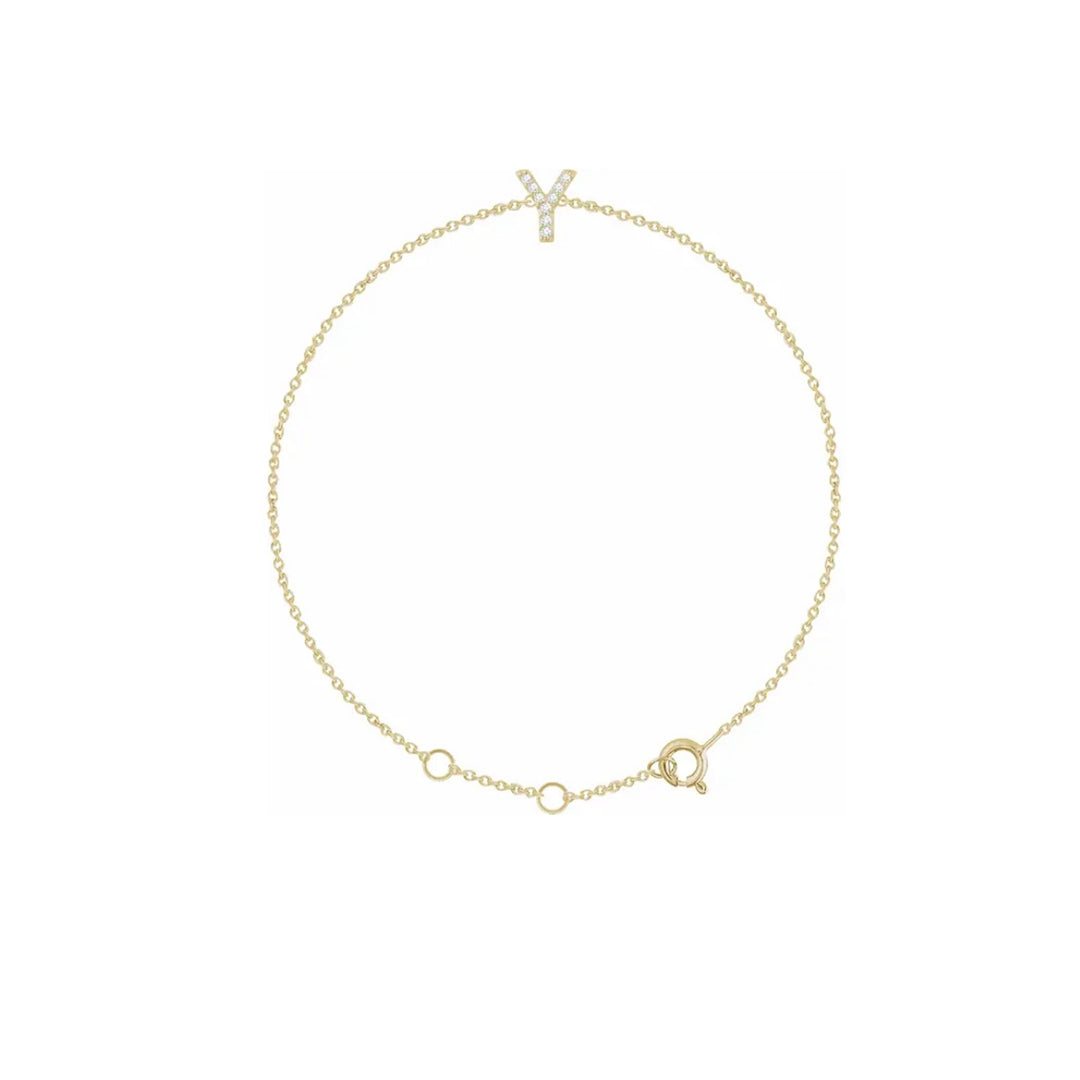 DIAMOND INITIAL BRACELET