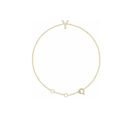 DIAMOND INITIAL BRACELET