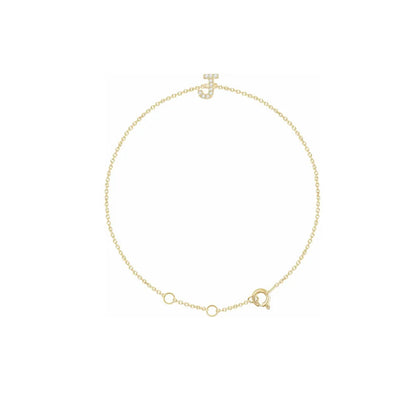 DIAMOND INITIAL BRACELET