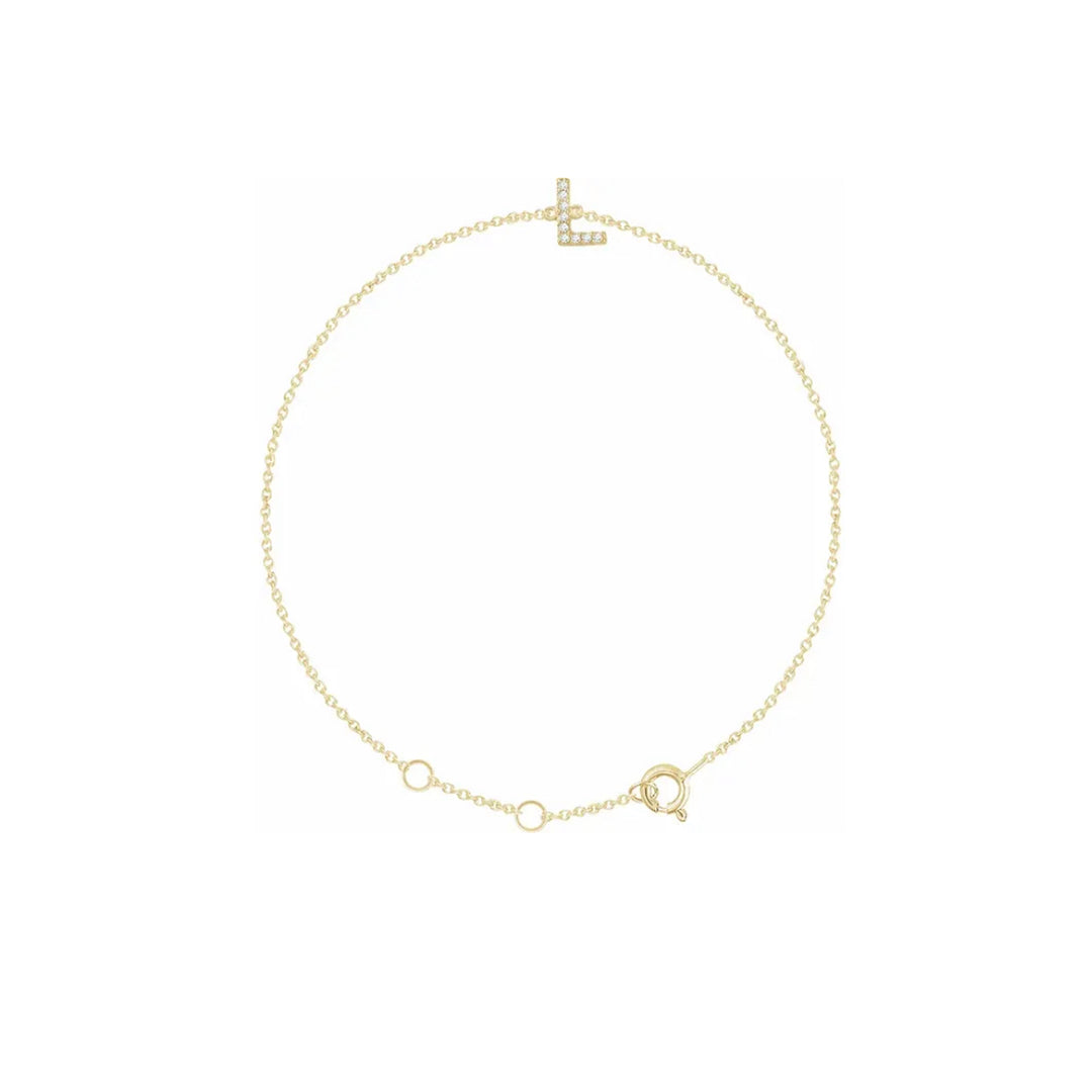 DIAMOND INITIAL BRACELET
