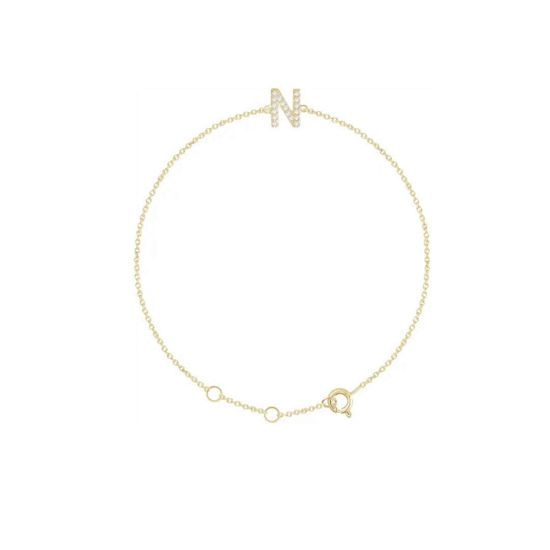 DIAMOND INITIAL BRACELET