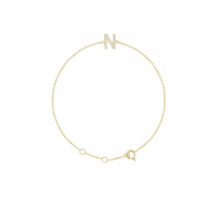 DIAMOND INITIAL BRACELET