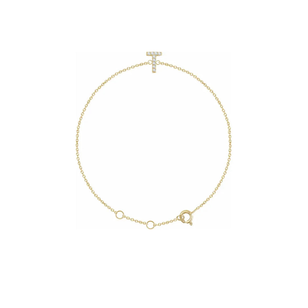 DIAMOND INITIAL BRACELET