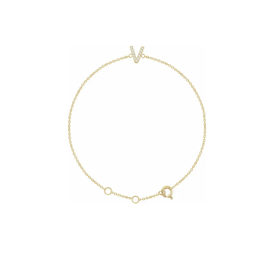 DIAMOND INITIAL BRACELET