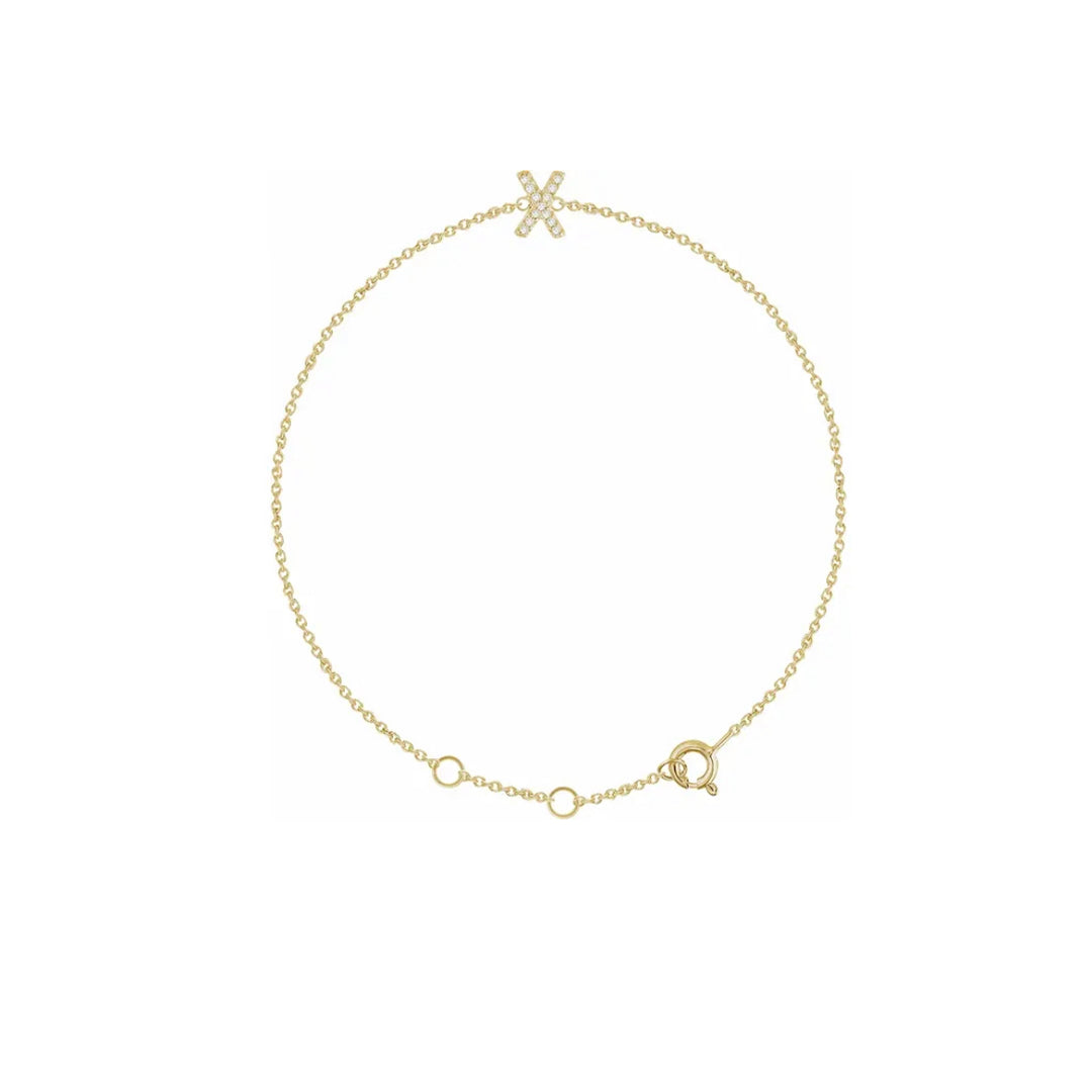 DIAMOND INITIAL BRACELET