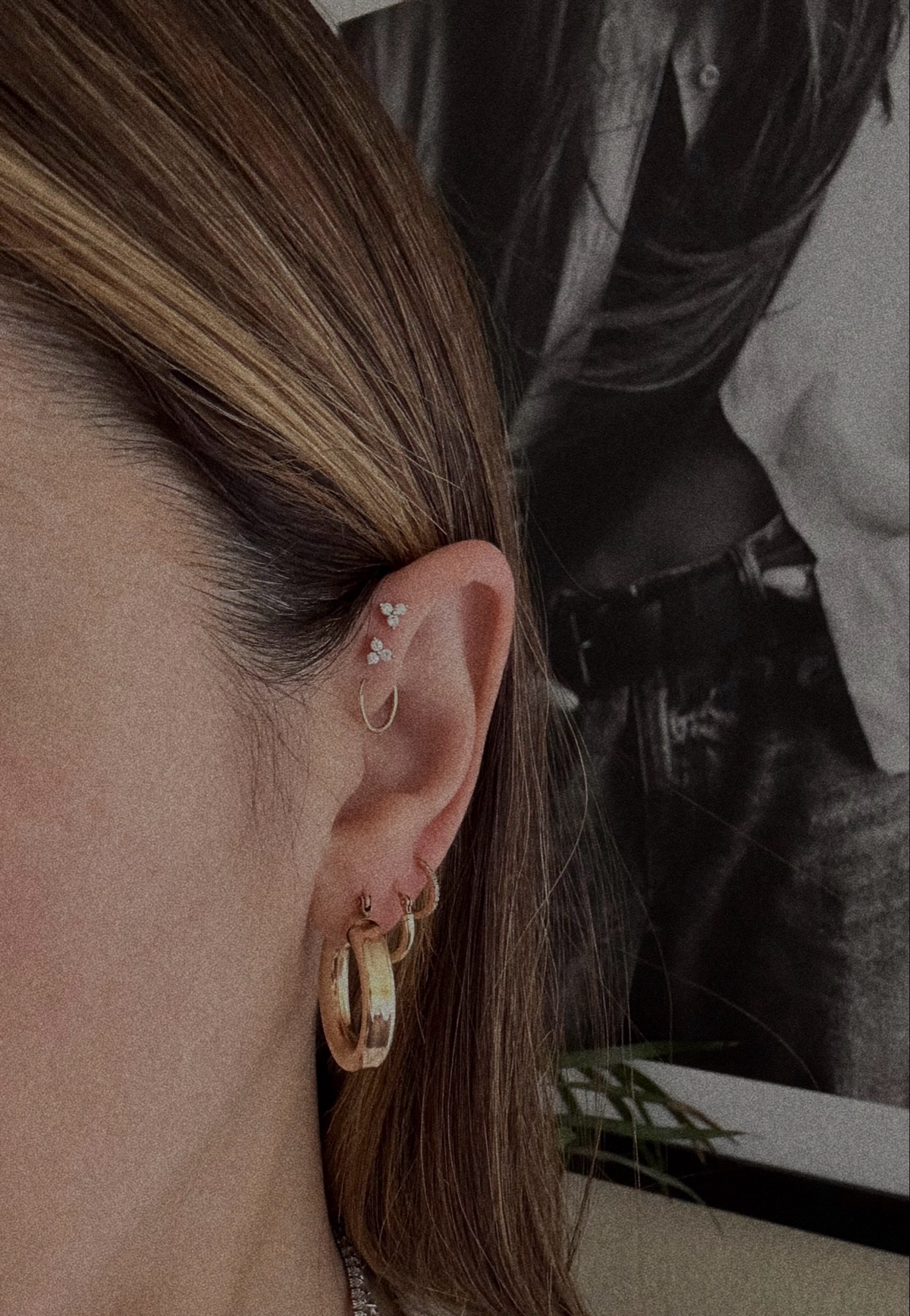 DIAMOND TRIO STUDS